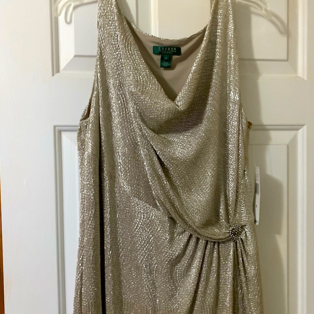 Gold NWT Ralph Lauren Evening Gown